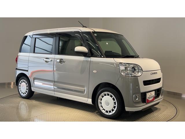 ムーヴキャンバスストライプスＧダイハツ認定中古車ｌＣＶＴｌ雹害車ｌ両側電動スライドドアｌ電動パーキングブレーキｌＬＥＤヘッドライトｌシートヒーターｌオートエアコンｌキーフリーシステムｌスマートアシストｌ保証／整備付（茨城県）の中古車
