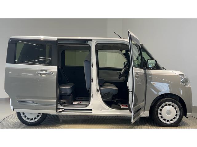 ムーヴキャンバスストライプスＧダイハツ認定中古車ｌＣＶＴｌ雹害車ｌ両側電動スライドドアｌ電動パーキングブレーキｌＬＥＤヘッドライトｌシートヒーターｌオートエアコンｌキーフリーシステムｌスマートアシストｌ保証／整備付（茨城県）の中古車