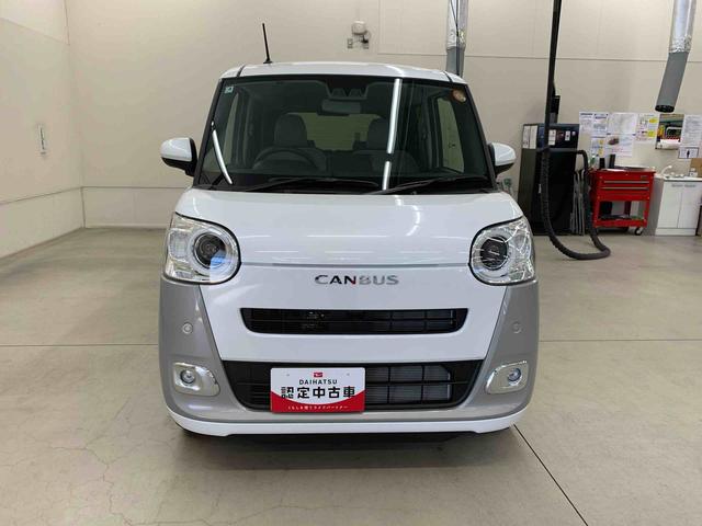 ムーヴキャンバスストライプスＧ　２ＷＤ両側電動スライドドア・ＬＥＤヘッドライト・オートライト・オートマチックハイビーム・プッシュスタートボタン・アイドリングストップ・シートヒーター・スマートアシスト・電動パーキングブレーキ（群馬県）の中古車