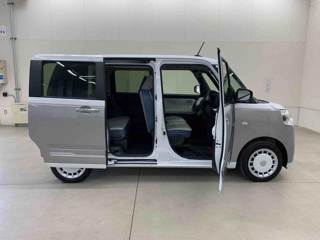 ムーヴキャンバスストライプスＧ　２ＷＤ両側電動スライドドア・ＬＥＤヘッドライト・オートライト・オートマチックハイビーム・プッシュスタートボタン・アイドリングストップ・シートヒーター・スマートアシスト・電動パーキングブレーキ（群馬県）の中古車