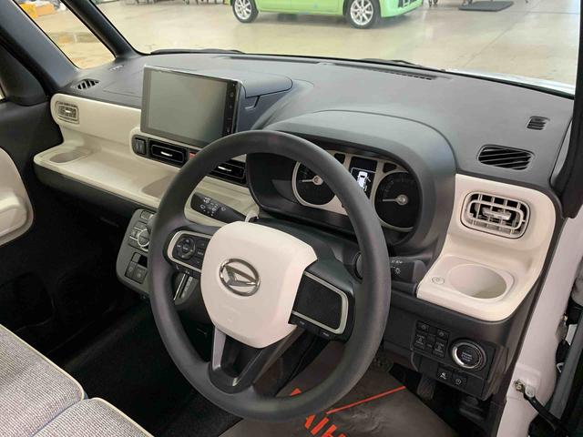 ムーヴキャンバスストライプスG 2WD元当社試乗車 9インチディスプレイオーディオ 両側電動スライドドア LEDヘッドライト オートライト シートヒーター 電動格納ドアミラー スマートアシスト バックカメラ プッシュボタンスタート(群馬県)の中古車