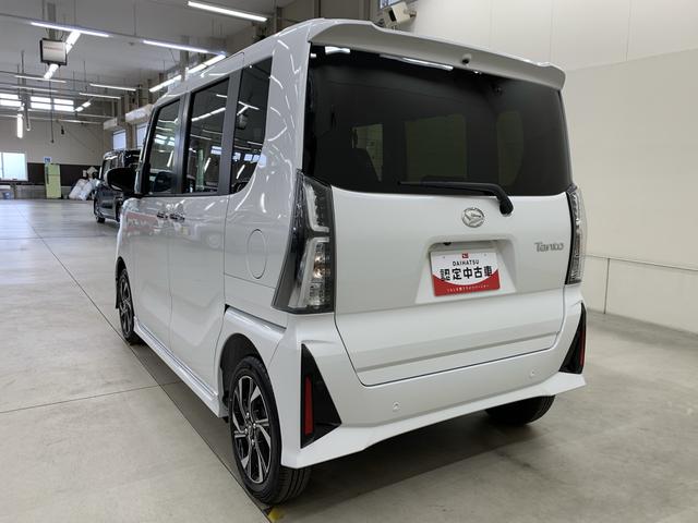 タントカスタムX 2WD両側電動スライドドア・LEDヘッドライト・オートライト・スマートアシスト・プッシュスタートボタン・アイドリングストップ・シートヒーター・電動格納式ドアミラー・電動パーキングブレーキ(群馬県)の中古車