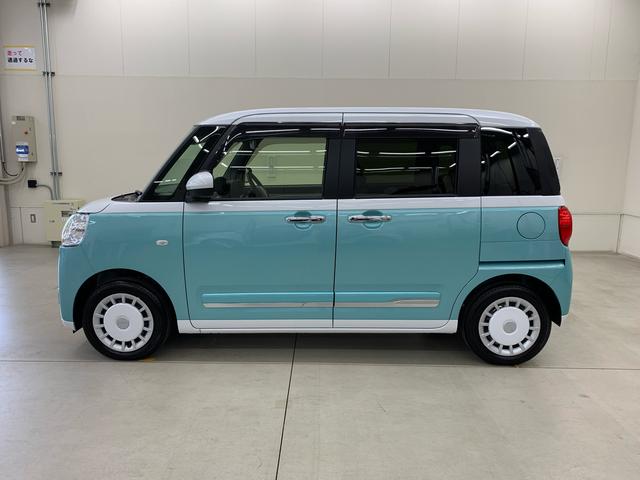 ムーヴキャンバスストライプスＧ　２ＷＤ両側電動スライドドア・ＬＥＤヘッドライト・バックカメラ・シートヒーター・スマートアシスト・アイドリングストップ・プッシュボタンスタート・オートライト・オートマチックハイビーム・オートエアコン（群馬県）の中古車