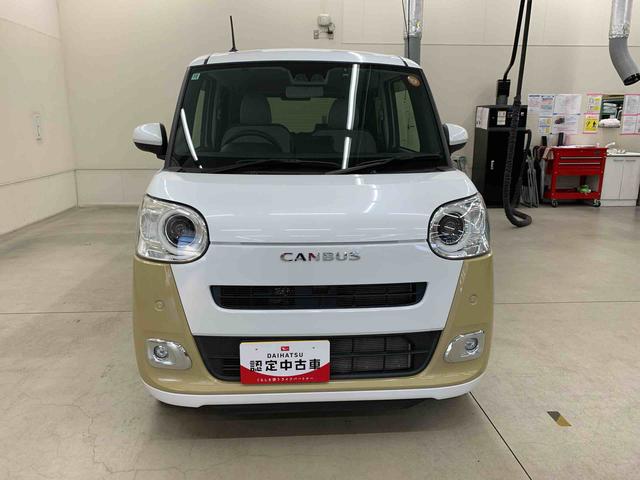 ムーヴキャンバスストライプスＧ　２ＷＤ　走行２６２５１キロ　ナビ　ドラレコ両側電動スライドドア　ナビ　ドライブレコーダー　ＬＥＤヘッドライト　シートヒーター　プッシュボタンスタート　スマートアシスト　オートライト　バックカメラ　キーフリー　電動パーキングブレーキ（群馬県）の中古車