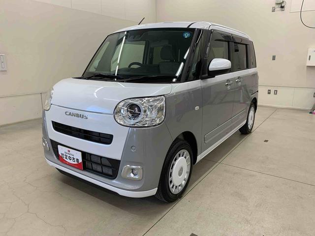 ムーヴキャンバスストライプスＧ　２ＷＤ走行３０３キロ　ディスプレイオーディオ９インチディスプレイオーディオ　電動パーキングブレーキ　オートエアコン　スマートアシスト　ＬＥＤヘッドライト　両側電動スライドドア　バックカメラ　シートヒーター　プッシュボタンスタート（群馬県）の中古車