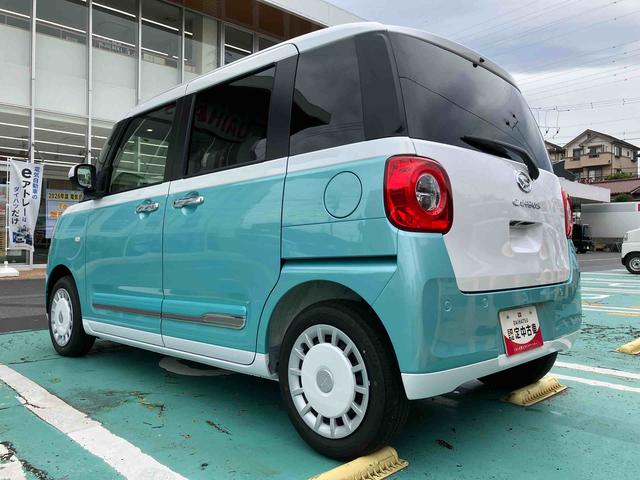 ムーヴキャンバスストライプスGターボ 届け出済み未使用車保証 新車保証・まごころ保証 1年間・走行距離無制限付き・両ドア電動スライドドア・LEDヘッドライト装備・シートヒーター装備(東京都)の中古車