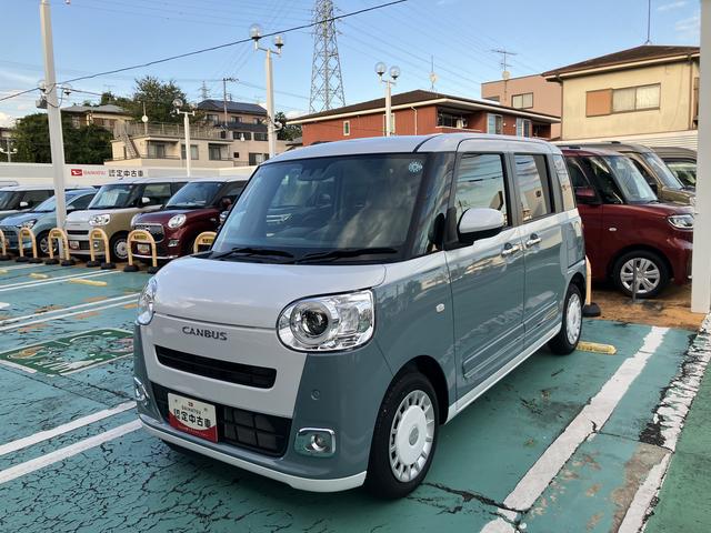 ムーヴキャンバスストライプスGターボ9インチディスプレイオーディオ装備保証 新車保証・まごころ保証 1年間・走行距離無制限付き・9インチディスプレイオーディオ装備・LEDヘッドライト装備・LEDフォグ装備(東京都)の中古車