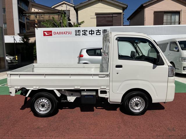 ハイゼットトラックスタンダードＳＡIIIｔ　ＥＴＣ　ドライブレコーダー保証１年間・距離無制限付き　ＦＭ／ＡＭラジオ　マニュアルエアコン　最大積載量３５０Ｋｇ　三方開　４速オートマ　ドアバイザー（東京都）の中古車