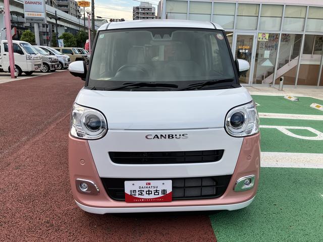 ムーヴキャンバスストライプスＧ　全周囲カメラ対応　両側電動スライドドア保証１年間・距離無制限付き　置き楽ボックス　ホッとカップホルダー　電動パーキングブレーキ　オートブレーキホールド機能　運転席シートリフト　パワーウィンドウ　キーフリー　ＣＤ　ＡＵＸ接続（東京都）の中古車
