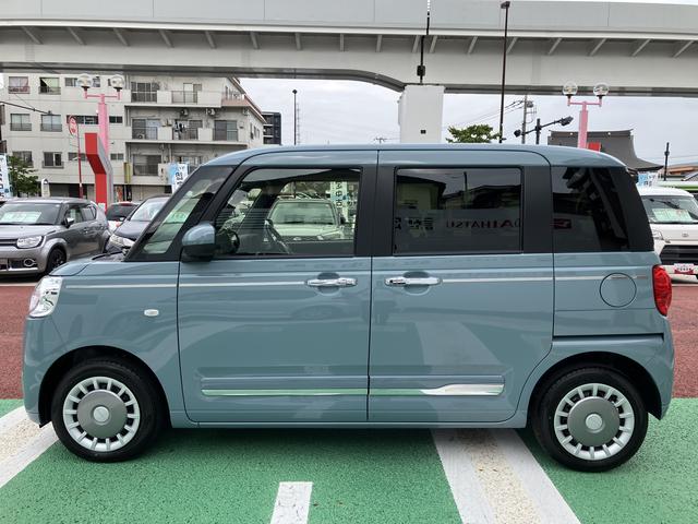 ムーヴキャンバスセオリーＧ　パノラマモニター対応　両側電動スライドドア保証１年間・距離無制限付き　電動パーキングブレーキ　オートブレーキホールド機能　オートエアコン　電動格納ミラー　ホッとカップホルダー　置き楽ボックス　パワーウィンドウ　ＣＤ　ＦＭ／ＡＭラジオ（東京都）の中古車