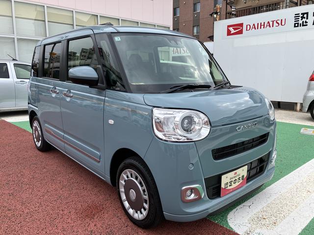 ムーヴキャンバスセオリーＧ　パノラマモニター対応　両側電動スライドドア保証１年間・距離無制限付き　電動パーキングブレーキ　オートブレーキホールド機能　オートエアコン　電動格納ミラー　ホッとカップホルダー　置き楽ボックス　パワーウィンドウ　ＣＤ　ＦＭ／ＡＭラジオ（東京都）の中古車