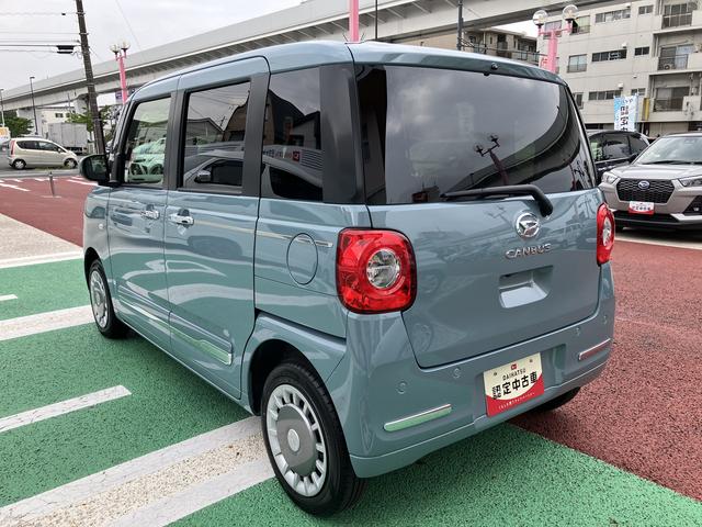 ムーヴキャンバスセオリーＧ　パノラマモニター対応　両側電動スライドドア保証１年間・距離無制限付き　電動パーキングブレーキ　オートブレーキホールド機能　オートエアコン　電動格納ミラー　ホッとカップホルダー　置き楽ボックス　パワーウィンドウ　ＣＤ　ＦＭ／ＡＭラジオ（東京都）の中古車