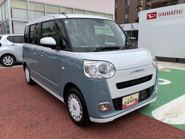 ムーヴキャンバスストライプスＧターボ　７インチナビ　バックカメラ　ＥＴＣ保証１年間・距離無制限付き　前後コーナーセンサー　フルセグ　Ｂｌｕｅｔｏｏｔｈオーディオ　ＤＶＤ再生　ＣＤ再生　両側電動スライドドア　オートエアコン　アイドリングストップ　ナビ連動前後方ドラレコ（東京都）の中古車