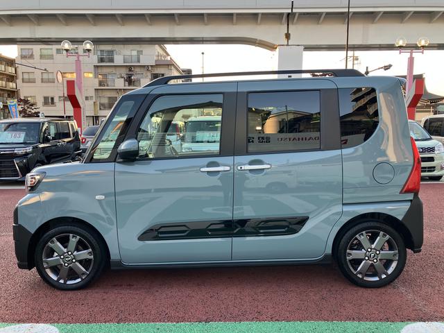 タントファンクロスターボ  純正7インチナビ バックカメラ ETC保証1年間・距離無制限付き オートエアコン 前後コーナーセンサー 両側電動スライドドア 電動パーキングブレーキ オートブレーキホールド機能 電動格納ミラー シートヒーター USB入力端子(東京都)の中古車