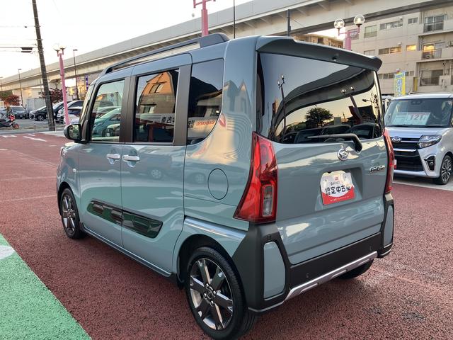 タントファンクロスターボ  純正7インチナビ バックカメラ ETC保証1年間・距離無制限付き オートエアコン 前後コーナーセンサー 両側電動スライドドア 電動パーキングブレーキ オートブレーキホールド機能 電動格納ミラー シートヒーター USB入力端子(東京都)の中古車