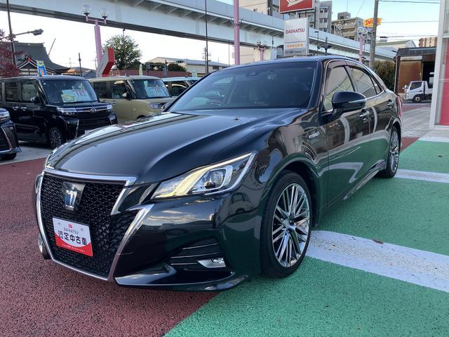 クラウンハイブリッドアスリートS J−フロンティア ナビ バックカメラ ETC保証1年間・距離無制限付き 前後ドラレコ 前席電動シート ACC USB入力端子 AUX端子 オートエアコン ステアリングヒーター 電動格納ミラー パワーウィンドウ スマートキー(東京都)の中古車