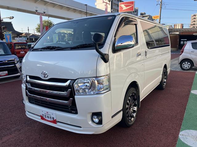 レジアスエースバンロングスーパーGL 9インチナビ バックカメラ ETC保証1年間・距離無制限付き Bluetoothオーディオ DVD再生 CD再生 フルセグ デジタルインナーミラー型前後方録画ドラレコ オートエアコン 両側電動スライドドア LEDヘッドライト(東京都)の中古車