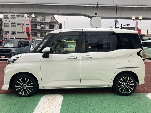 トールカスタムＧ　ターボ　　９インチナビ　ＥＴＣ　パノラマモニター保証１年間・距離無制限付き　ＡＣＣ　ＡＤＢ　電動パーキングブレーキ　オートブレーキホールド機能　前方ドラレコ　両側電動スライドドア　前後コーナーセンサー　電動格納ミラー　パワーウィンドウ（東京都）の中古車