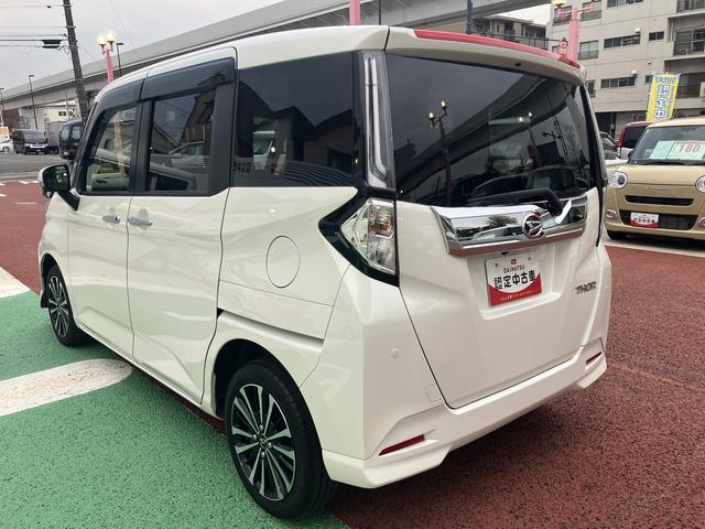 トールカスタムＧ　ターボ　　９インチナビ　ＥＴＣ　パノラマモニター保証１年間・距離無制限付き　ＡＣＣ　ＡＤＢ　電動パーキングブレーキ　オートブレーキホールド機能　前方ドラレコ　両側電動スライドドア　前後コーナーセンサー　電動格納ミラー　パワーウィンドウ（東京都）の中古車