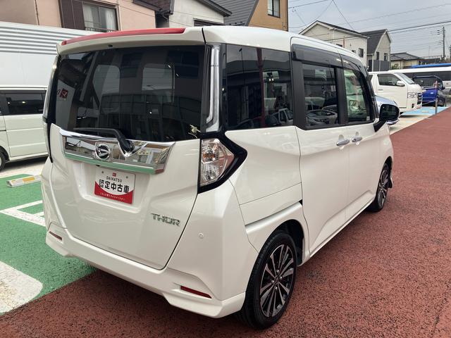 トールカスタムＧ　ターボ　　９インチナビ　ＥＴＣ　パノラマモニター保証１年間・距離無制限付き　ＡＣＣ　ＡＤＢ　電動パーキングブレーキ　オートブレーキホールド機能　前方ドラレコ　両側電動スライドドア　前後コーナーセンサー　電動格納ミラー　パワーウィンドウ（東京都）の中古車