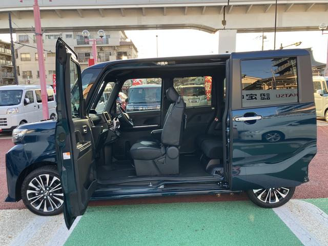 タントカスタムＲＳ　届け出済み未使用車　パノラマモニター対応保証１年間・距離無制限付き　キーフリー　前後コーナーセンサー　両側電動スライドドア　アイドリングストップ　電動パーキングブレーキ　オートブレーキホールド機能　１５インチアルミホイール　シートヒーター（東京都）の中古車