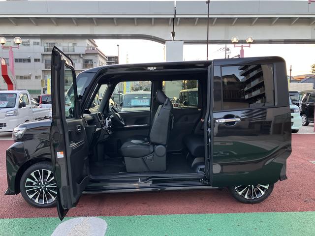 タントカスタムＲＳリミテッド　届け出済み未使用車　全周囲カメラ対応保証１年間・距離無制限付き　全車速追従機能付きＡＣＣ　電動パーキングブレーキ　オートブレーキホールド機能　シートヒーター　アイドリングストップ　前後コーナーセンサー　１５インチアルミホイール　ＥＴＣ（東京都）の中古車