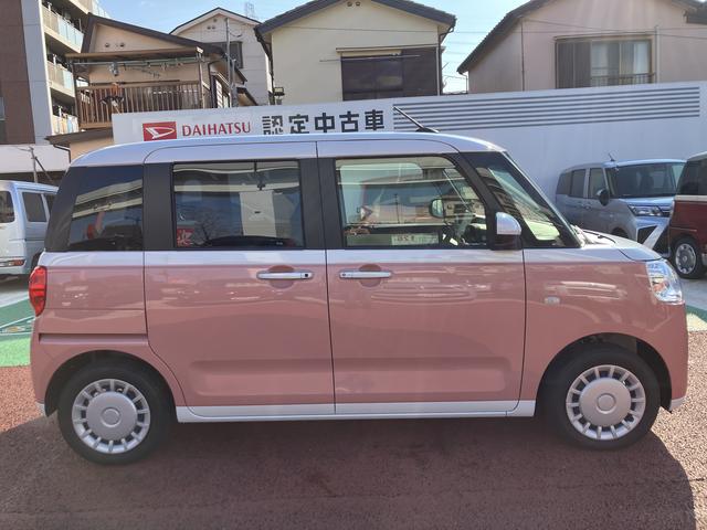 ムーヴキャンバスストライプスＸ　届出済み未使用車　ディスプレイオーディオ保証　新車保証・まごころ保証　１年間・走行距離無制限付き　バックカメラ　オートエアコン　前後コーナーセンサー　運転席シートリフト　ＨＤＭＩ接続　ＵＳＢ接続（東京都）の中古車