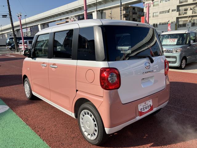 ムーヴキャンバスストライプスＸ　届出済み未使用車　ディスプレイオーディオ保証　新車保証・まごころ保証　１年間・走行距離無制限付き　バックカメラ　オートエアコン　前後コーナーセンサー　運転席シートリフト　ＨＤＭＩ接続　ＵＳＢ接続（東京都）の中古車