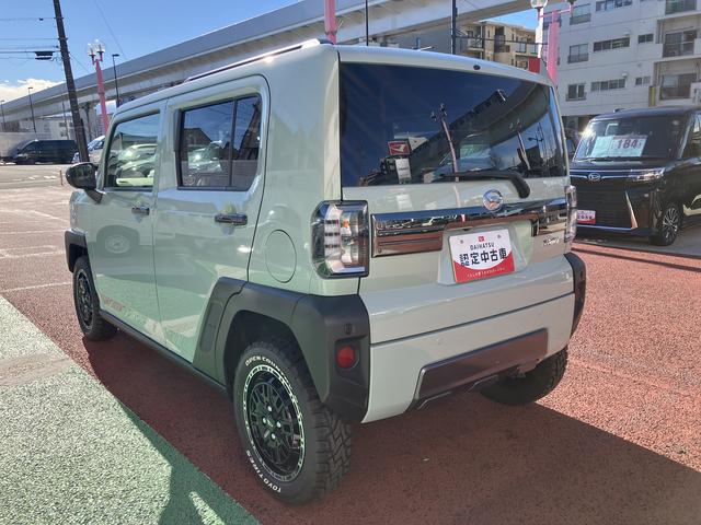 タフトGダーククロムベンチャーOPENCOUNTRYホワイトレター保証1年間・距離無制限付き 全周囲カメラ対応 シートヒーター 電動パーキングブレーキ オートブレーキホールド機能 電動格納ミラー スカイフィールトップ 15インチアルミホイール 運転席シートリフト(東京都)の中古車