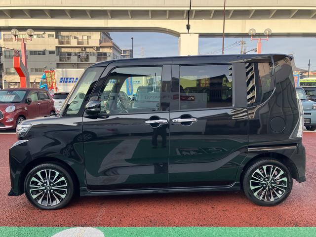 タントカスタムＲＳ　純正ナビ　バックカメラ　ＥＴＣ　シートヒーター保証１年間・距離無制限付き　アダプティブドライビングビーム　ナビ連動前後方ドラレコ　両側電動スライドドア　前後コーナーセンサー　アイドリングストップ　運転席シートリフト　１５インチアルミホイール（東京都）の中古車