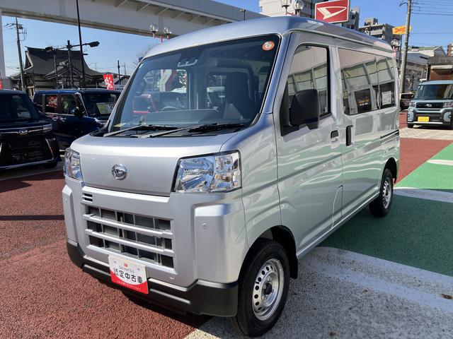 ハイゼットカーゴデラックス　オーディオレス仕様　キーレス　両側スライドドア保証　新車保証・まごころ保証　１年間・走行距離無制限付き　最大積載量３５０Ｋｇ　車線逸脱制御機能　スペアタイヤ（東京都）の中古車