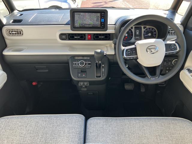 ムーヴキャンバスストライプスＧターボ　　純正７インチナビ　パノラマモニター保証１年間・距離無制限付き　ＥＴＣ　シートヒーター　前後コーナーセンサー　電動パーキングブレーキ　オートブレーキホールド機能　アダプティブクルーズコントロール　ＡＤＢ　両側電動スライドドア（東京都）の中古車