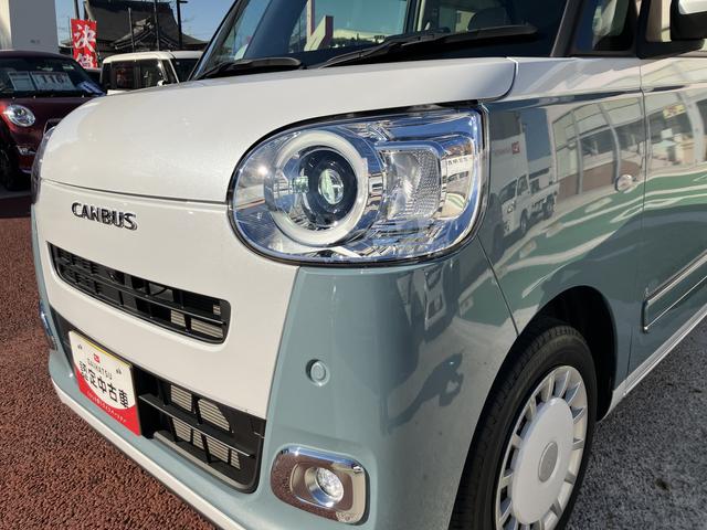 ムーヴキャンバスストライプスＧターボ　　純正７インチナビ　パノラマモニター保証１年間・距離無制限付き　ＥＴＣ　シートヒーター　前後コーナーセンサー　電動パーキングブレーキ　オートブレーキホールド機能　アダプティブクルーズコントロール　ＡＤＢ　両側電動スライドドア（東京都）の中古車