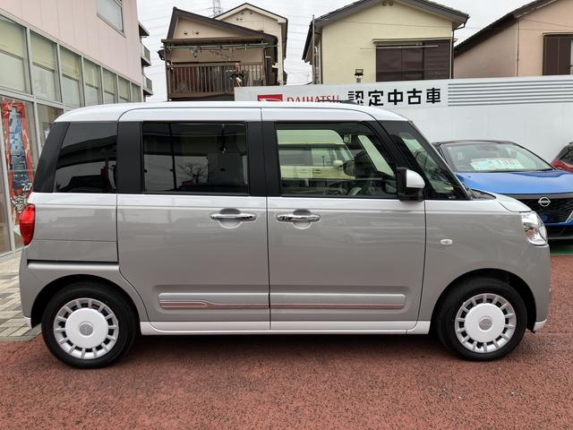 ムーヴキャンバスストライプスＧ　パノラマモニター仕様　シートヒーター保証１年間・距離無制限付き　ＣＤステレオ　電動パーキングブレーキ　オートブレーキホールド機能　ホッとカップホルダー　置き楽ボックス　ＡＤＢ　パワーウィンドウ　ＦＭ／ＡＭラジオ　キーフリー（東京都）の中古車