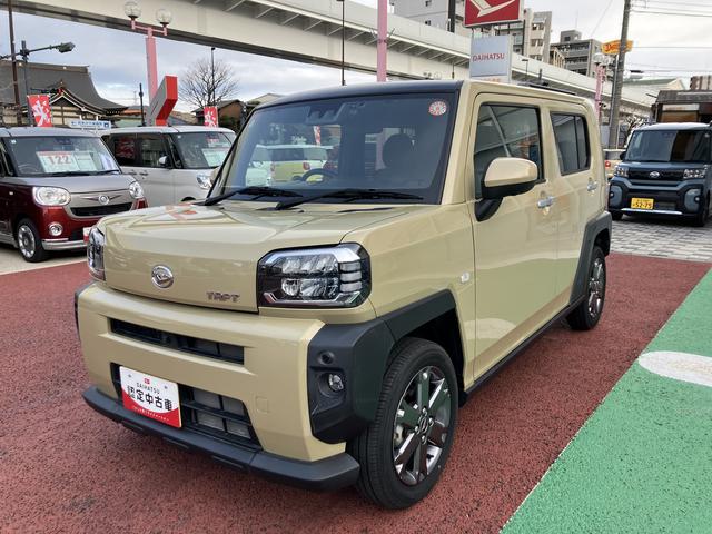 タフトGターボ 7インチナビ 全周囲カメラ ETC 前後ドラレコ保証1年間・距離無制限付き ACC アダプティブドライビングビーム 電動パーキングブレーキ オートブレーキホールド機能 シートヒーター 前後コーナーセンサー アイドリングストップ キーフリー(東京都)の中古車