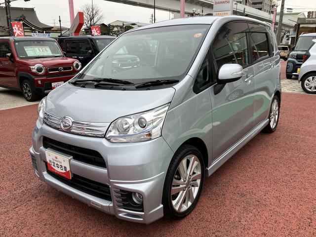 ムーヴカスタム RS 純正7インチナビ ETC フルセグ保証1年間・距離無制限付き Bluetoothオーディオ DVD再生 CD再生 USB入力端子 HIDヘッドライト オートライト 電動格納ミラー パワーウィンドウ オートエアコン 運転席シートリフト(東京都)の中古車