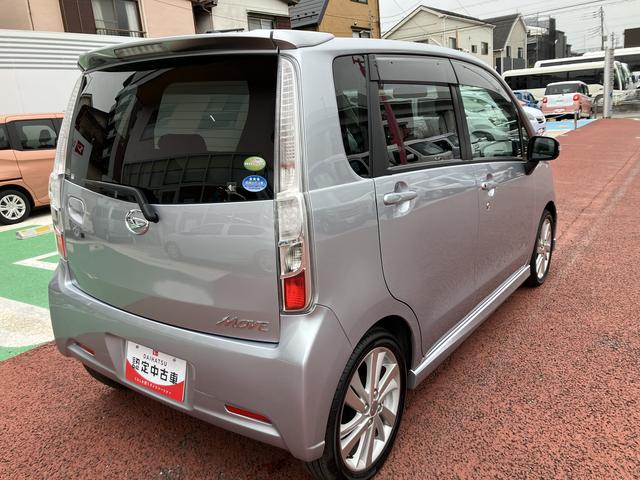 ムーヴカスタム RS 純正7インチナビ ETC フルセグ保証1年間・距離無制限付き Bluetoothオーディオ DVD再生 CD再生 USB入力端子 HIDヘッドライト オートライト 電動格納ミラー パワーウィンドウ オートエアコン 運転席シートリフト(東京都)の中古車