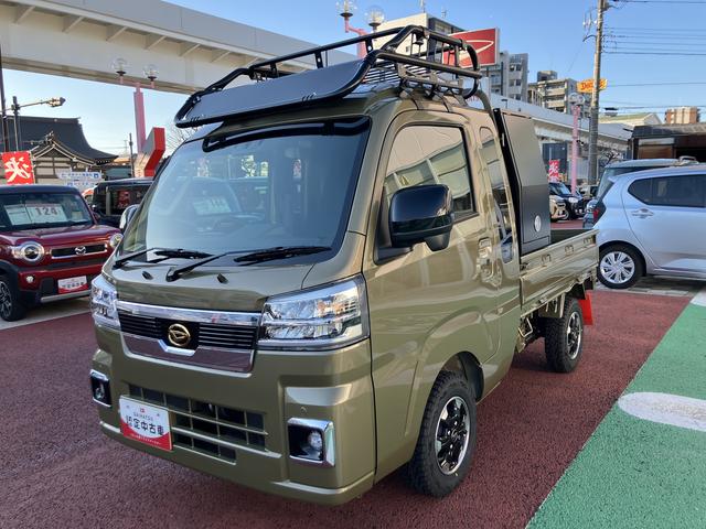 ハイゼットトラックジャンボエクストラ　届け出済み未使用車　ＨＡＲＤ　ＣＡＲＧＯまごころ保証　１年間・走行距離無制限付き　４ＷＤ　パワーウィンドウ　純正１２インチアルミホイール　前後コーナーセンサー　スーパーデフロック　キーフリー　バックカメラ　デジタルインナーミラー（東京都）の中古車