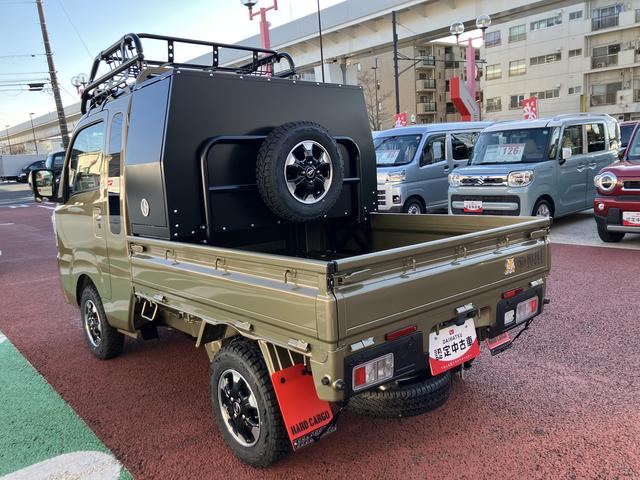 ハイゼットトラックジャンボエクストラ　届け出済み未使用車　ＨＡＲＤ　ＣＡＲＧＯまごころ保証　１年間・走行距離無制限付き　４ＷＤ　パワーウィンドウ　純正１２インチアルミホイール　前後コーナーセンサー　スーパーデフロック　キーフリー　バックカメラ　デジタルインナーミラー（東京都）の中古車