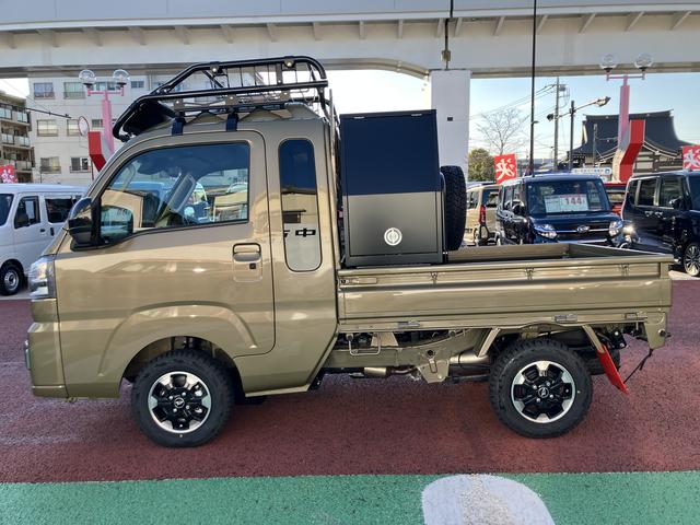 ハイゼットトラックジャンボエクストラ　届け出済み未使用車　ＨＡＲＤ　ＣＡＲＧＯまごころ保証　１年間・走行距離無制限付き　４ＷＤ　パワーウィンドウ　純正１２インチアルミホイール　前後コーナーセンサー　スーパーデフロック　キーフリー　バックカメラ　デジタルインナーミラー（東京都）の中古車