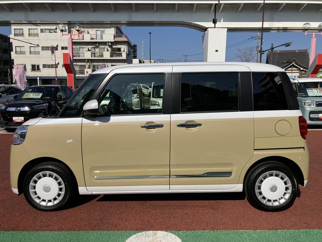 ムーヴキャンバスストライプスG 純正7インチナビ バックカメラ ETC保証1年間・距離無制限付き 両側電動スライドドア シートヒーター 電動パーキングブレーキ オートブレーキホールド機能 アイドリングストップ ADB 電動格納ミラー パワーウィンドウ 運転席シートリフト(東京都)の中古車