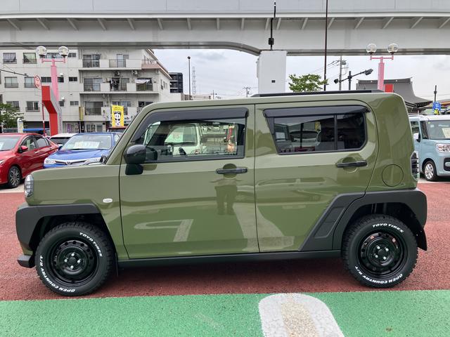 タフトGターボ 届出済未使用車 ラギッドパック仕様 ACC保証1年間・距離無制限付き シートヒーター 運転席シートリフト 電動パーキングブレーキ オートブレーキホールド機能 バックカメラ対応 パワーウィンドウ OPEN CONTRY R/Tホワイトレター(東京都)の中古車