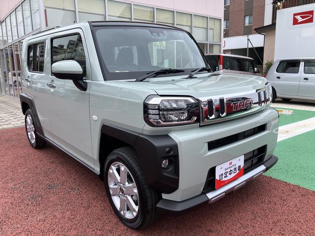 タフトＧ　クロムベンチャー　届け出済み未使用車　ＡＣＣ保証　新車保証・まごころ保証　１年間・走行距離無制限付き　電動パーキングブレーキ　オートブレーキホールド機能　運転席シートリフト　アイドリングストップ　１５インチアルミホイール　キーフリーシステム（東京都）の中古車