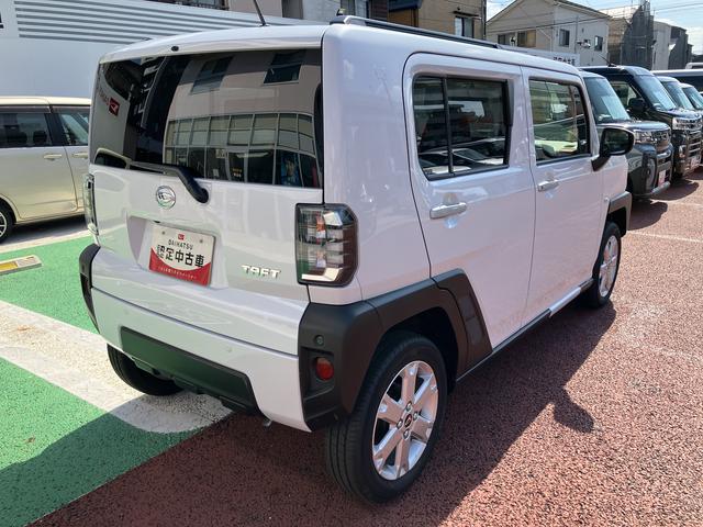 タフトＧ　届け出済み未使用車　バックカメラ対応　シートヒーター保証　新車保証・まごころ保証　１年間・走行距離無制限付き　運転席シートリフト　アダプティブドライビングビーム　前後コーナーセンサー　電動格納ミラー　パワーウィンドウ　電動パーキングブレーキ（東京都）の中古車