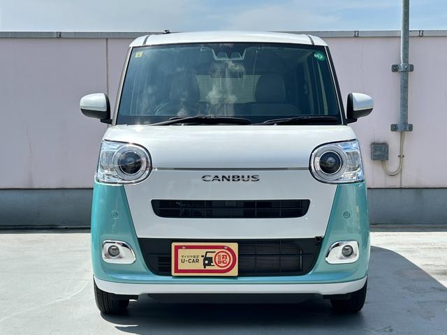 ムーヴキャンバスストライプスＧターボ　純正ナビ　バックモニター　ドラレコ保証　新車保証・まごころ保証　１年間・走行距離無制限付き、純正ナビ、バックカメラ、地デジＴＶ、ＬＥＤフォグランプ、コーナーセンサー、フロント左右シートヒーター、オートエアコン、カーペットマット（東京都）の中古車
