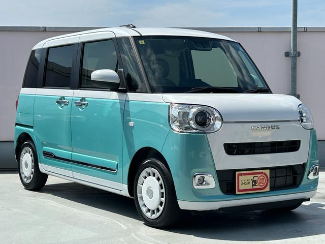 ムーヴキャンバスストライプスＧターボ　純正ナビ　バックモニター　ドラレコ保証　新車保証・まごころ保証　１年間・走行距離無制限付き、純正ナビ、バックカメラ、地デジＴＶ、ＬＥＤフォグランプ、コーナーセンサー、フロント左右シートヒーター、オートエアコン、カーペットマット（東京都）の中古車