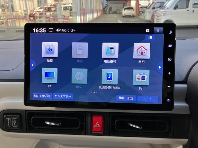 ムーヴキャンバスストライプスＧターボ　１０インチナビ・前後ドラレコ１年間走行距離無制限保証　１０インチナビ　前後ドライブレコーダー　ＥＴＣ　運転席助手席シートヒーター　アダプティブクルーズコントロール（東京都）の中古車
