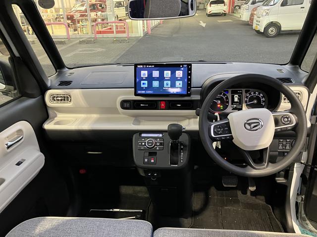 ムーヴキャンバスストライプスＧターボ　１０インチナビ・前後ドラレコ１年間走行距離無制限保証　１０インチナビ　前後ドライブレコーダー　ＥＴＣ　運転席助手席シートヒーター　アダプティブクルーズコントロール（東京都）の中古車