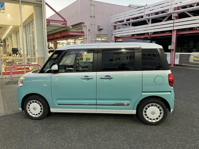 ムーヴキャンバスストライプスＧターボ　１０インチナビ・前後ドラレコ１年間走行距離無制限保証　１０インチナビ　前後ドライブレコーダー　ＥＴＣ　運転席助手席シートヒーター　アダプティブクルーズコントロール（東京都）の中古車