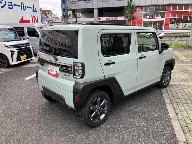 タフトGターボ ダーククロムベンチャー CDオーディオ保証 新車保証・まごころ保証 1年間・走行距離無制限付き・アダプティブクルーズコントロール・CDステレオ装着・LEDヘッドライト装備・LEDフォグ装備・シートヒーター装備・ナビ対応バックカメラ(東京都)の中古車